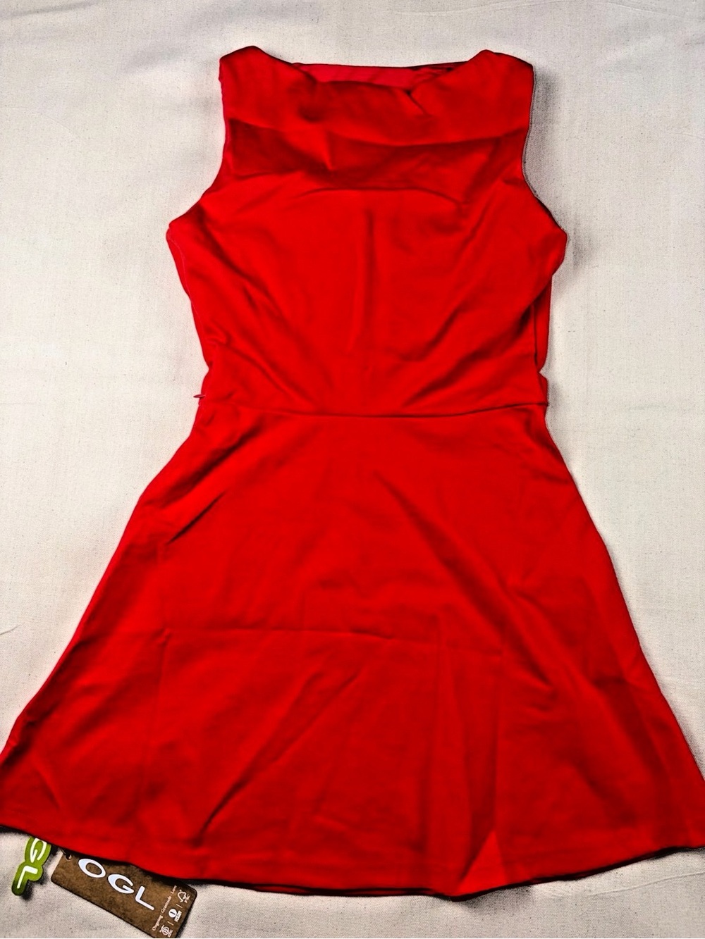 NWT OGL Red Ponte Boatneck Fit & Flare Mini Bra Dress Size S - Picture 3 of 5
